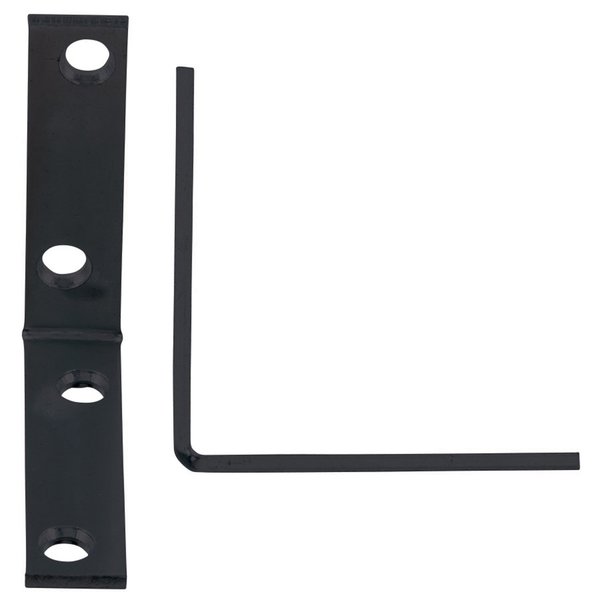 Hampton 2-1/2 in. H X 5/8 in. W X 2-1/2 in. D Black Steel Inside L Corner Brace 01-3404-247